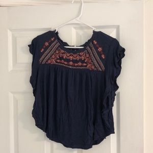 AE embroidered blouse t-shirt